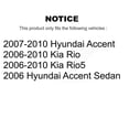 thumbnail image 2 of CMX Kit de Rotors de Frein à Disque avant Arrière pour Voiture Hyundai Accent Kia Rio5 Rio K8-101438, 2 of 8