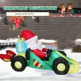 thumbnail image 5 of 8FT giant Christmas Inflatable Santa Claus Driving Formula car racing Car with Build-in LED Lights, Blow up Christmas Inflatable Outdoor Decorations Large Party Yard Decoration, 5 of 7