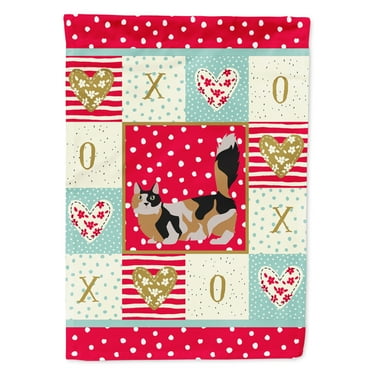 Carolines Treasures CK5652GF Munchkin 3 Cat Love Flag Garden Size Small multicolor