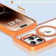 thumbnail image 3 of KOMI Magnetic Case for iPhone 14 Pro Max Case with Camera Stand [Compatible with MagSafe] [Military Drop Tested] Shockproof Slim Clear iPhone 14 Pro Max Phone Case for Women Men Orange, 3 of 4