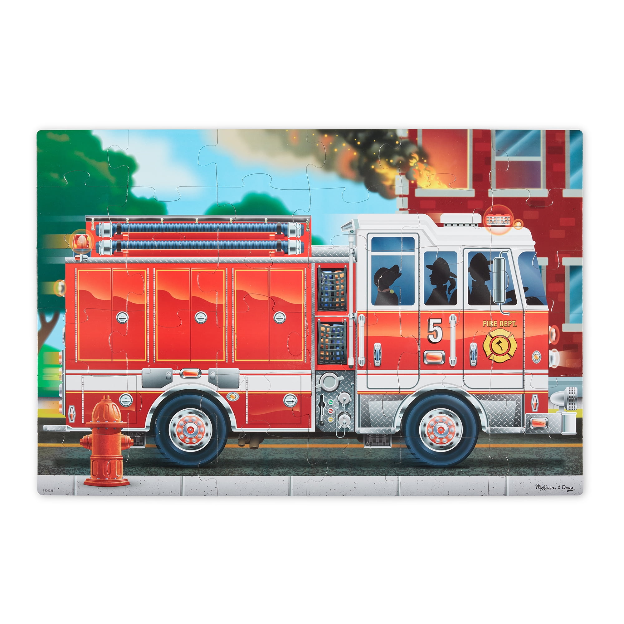 PUZZLE GIANT FIRE TRUCK FLOOR By MELISSA & DOUG NEW IN WRAPPER 