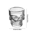 thumbnail image 3 of Lwlmwt Halloween Decor,Halloween Skull Glass Cup Whiskey Drinkware Dinnerware Gift Home And Party Beverage Cup Set,Fall Decorations for Home, 3 of 6