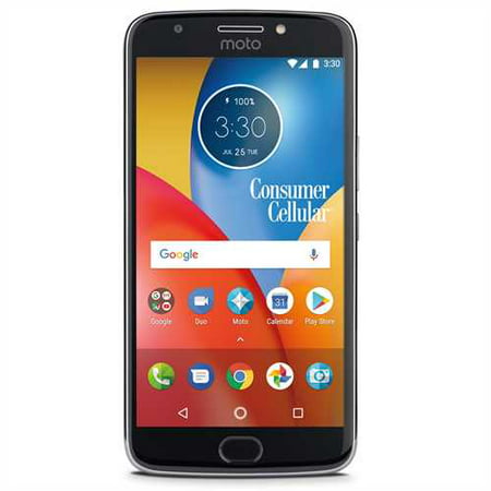 UPC 857003005873 product image for Consumer Cellular - Motorola Moto E4 Plus Cell Phone - Gray | upcitemdb.com