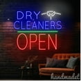 thumbnail image 2 of Handmadetneonsign Dry Cleaner Open Neon Sign, Cloth Hanger Wall Art Decor, Laundry Store Shop Wall Decor 53455, 2 of 5
