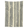 thumbnail image 3 of Ambesonne Birch Tablecloth Rectangular Table Cover, Trees Nature Boho Composition, 52"x70", Pale Yellow and Warm Taupe, 3 of 4