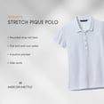 thumbnail image 7 of MERCER+METTLE Women's Stretch Pique Polo | Short Sleeve Collared Shirt for Women, Casual Performance Polo for Work - Deep Black XL, 7 of 7