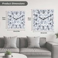 thumbnail image 5 of Blue Flower Wooden Wall Clock Silent Non Ticking, Vintage Farmhouse Boho Leaf Spring Summer Square Wall Clocks Battery Operated, Decor Clock for Home Office, Living Room, Kitchen, 12 Inch, 5 of 9