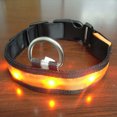 thumbnail image 1 of Collier Lumineux Réglable pour Animaux de Compagnie Randonnée Nuit Marche Animaux USB Animal Allumé Choker Portable Lavable Colliers Animaux de Compagnie Fournitures Cadeau Orange M, 1 of 9