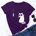 thumbnail image 1 of zanvin Hauts pour Femmes, T-Shirt d'Été pour Femmes, Mode Estivale, Coupe Ample, Col Rond, Imprimé Animal Mignon, Manches Courtes, 1 of 5