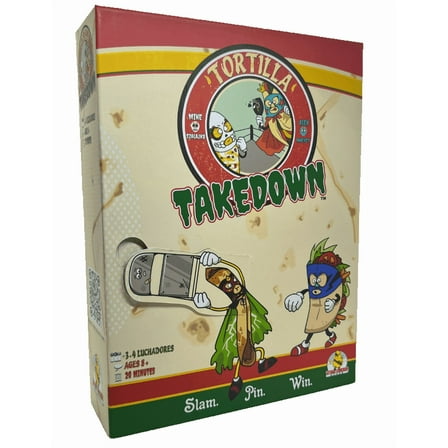 Tortilla Takedown by Lethal Chicken Games: A hilarious luchador food fight card game for ages 8  with fast-paced, family-friendly fun.