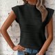 thumbnail image 4 of Fiudx Ofertas de La Semana Blusa de Manga Corta con Cuello Redondo y Pantalón Corto Informal para Mujer a La Moda, 4 of 6