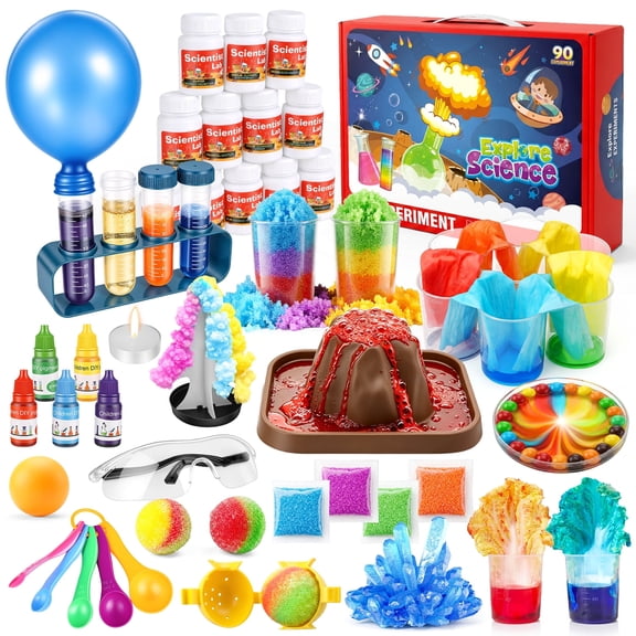 Flooyes Kids Educational Science Kit Toys, Science Lab Experiments with Lab Goggles, DIY STEM Projects for Kids Boys Girls 6 7 8 9 10