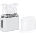 thumbnail image 1 of Mini Shampoo Dispenser Portable Travel Bottle Set Leak Proof Pump Bottles Containers Travel Size Containers Airplane Accessories Kits for Toiletries Shampoo Conditioner Lotion Liquid (Gray,4 in 1), 1 of 8