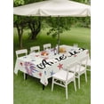 thumbnail image 5 of 52x70 Inch Outdoor Tablecloth with Umbrella Hole Zipper Rectangle American Independence Day Rectangular Tablecloths Outside Waterproof Retro Fireworks Stars Patio Table Cloth Cover for Picnic Party, 5 of 8