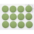 thumbnail image 3 of IBA Indianbeautifulart Green 2 Holes Canvas Round Buttons For Sewing 1 Inch Diamond & Triangle Geometric Printed Handmade Decorative Buttons Pack Of 50, 3 of 7