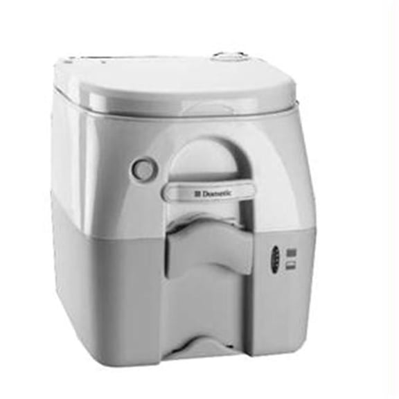 Dometic - SeaLand 975MSD Portable Toilet 5.0 Gallon - Grey w/Brackets