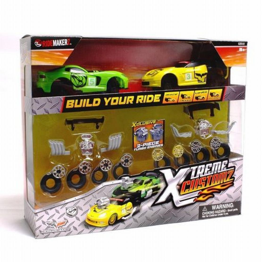Ridemakerz Xtreme Customz Build 2 Car Set, Corvette and Dodge