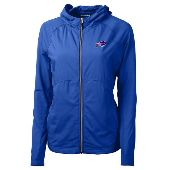 Women's Cutter & Buck Royal Buffalo Bills Adapt Eco Knit Full-Zip Hoodie