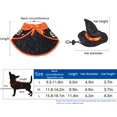 thumbnail image 2 of Levviye Dog Cat Halloween Pumpkin Cape Set with Cape Hat Festive Party Accessories Cosplay Pet Apparel, M, 2 of 7
