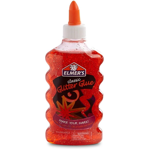 Elmer's Glitter Glue, Washable, Red, 6 oz., 1 Count