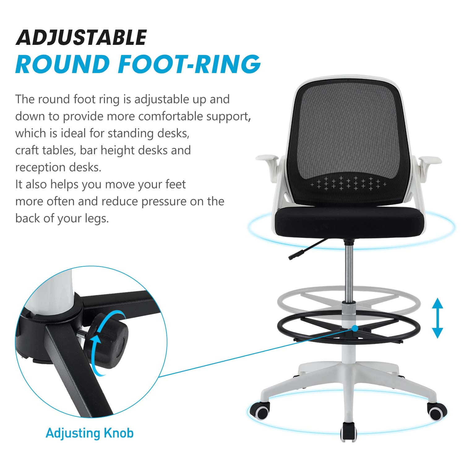 Office chair with foot bar new arrivals