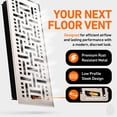 thumbnail image 7 of 2x10 Floor Vent Covers Floor Register with Mesh Cover Trap, Heat and Air, Walkable Metal Floor Register for HVAC Duct, Basketweave, Satin Nickel, 7 of 7