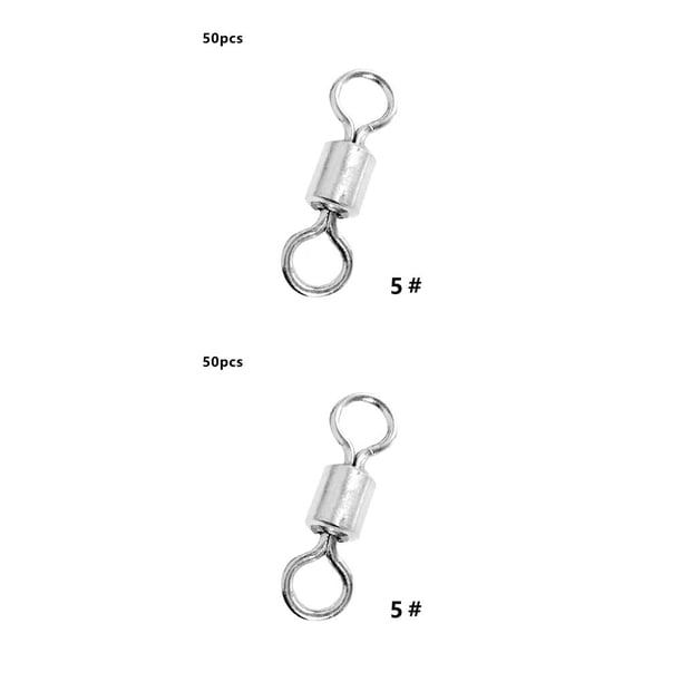 Yuarrent Conector de pesca, rotación de 360 grados, anillo giratorio de pesca de cobre duradero, conectores a presión ligeros, alta Type7 NO7