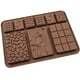 thumbnail image 3 of Juego de 5 moldes de chocolate de silicona para barra de chocolate, proteínas caseras y barras energéticas, 3 of 3