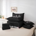 thumbnail image 6 of Homewish Eiffel Tower 7-Piece Reversible Twin Comforter Set for Teens, Black Pink Design, 6 of 8
