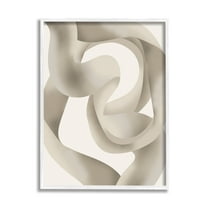 Stupell Industries Modern Wavy Abstraction Abstract Painting White Framed Art Print Wall Art, 11 x 14