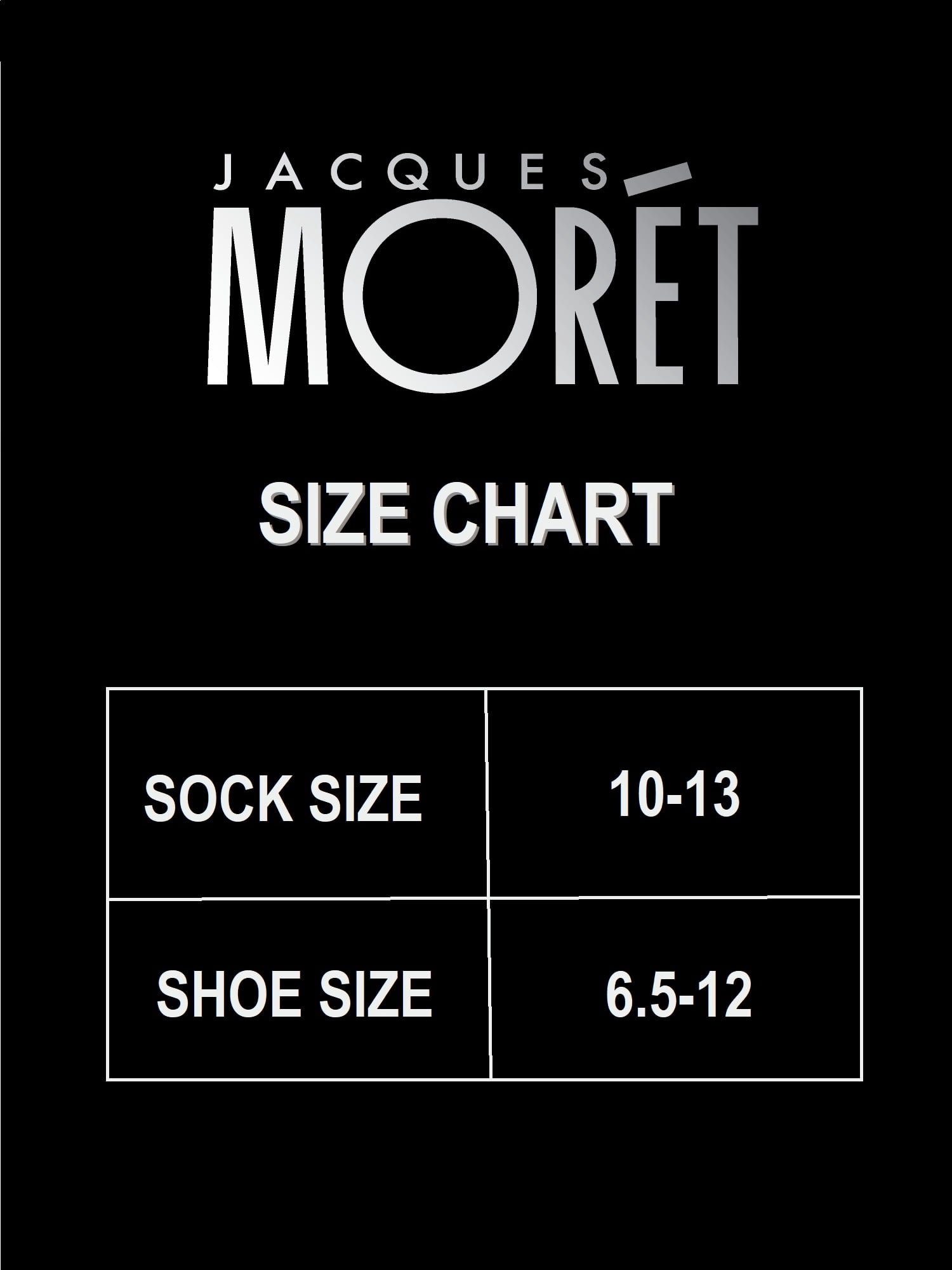 Jacques Moret Men's Black Dress Crew Socks, 20-Pack, Sizes 6.5-12