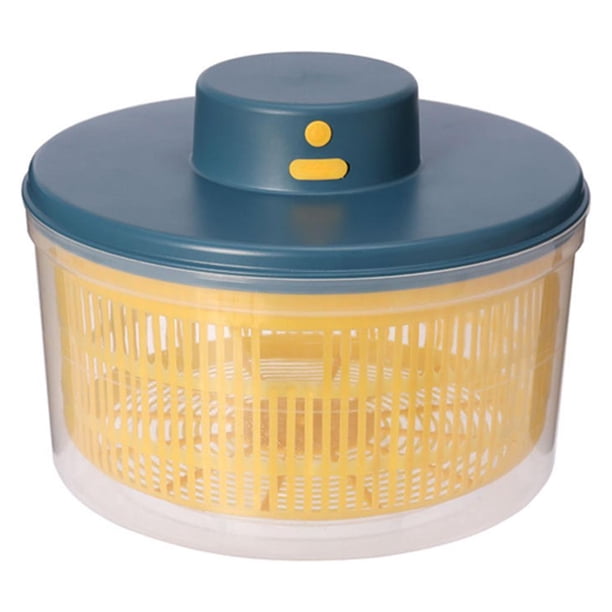 Ensaladera eléctrica multifuncional grande recargable de secado rápido para frutas Azul