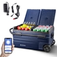 thumbnail image 1 of BODEGA 12V Car Refrigerator,80QT Dual Zone Portable Refrigerator and Freezer with App Control, Electric Cooler for Vehicle & Home Use, Built-in Battery Protection, Wheel & Retractable Handle, 1 of 8