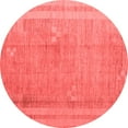 thumbnail image 1 of Ahgly Company Indoor Round Abstract Red Modern Area Rugs, 5' Round, 1 of 4