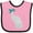 Pink and Black, variant on Inktastic Ovarian Cancer Pcos Teal Ribbon Awareness Boys or Girls Baby Bib
