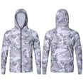 thumbnail image 3 of Guieoi Mens Coats and Jackets Winter Clearance Men Outdoor Long Sleeve Zipper Hooded Breathable Camouflage Thin Fishing Clothes Sun Protection Clothing Gray Black*Friday/Cyber*Monday Clearance, 3 of 8