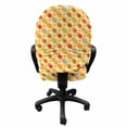 thumbnail image 3 of Abstract Office Chair Slipcover, Repeating Pattern Colorful Big Little Polka Dots Circles Diagonal Striped Design, Protective Stretch Decorative Fabric Cover, Standard Size, Multicolor, by Ambesonne, 3 of 5
