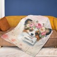 thumbnail image 4 of Happy Mother's Day Papillon with Flower Crown and Greeting Card Cozy Fleece Blanket Pap Butterfly Dog Lover Warm Soft Throw Blanket - 13004, 4 of 5