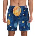 thumbnail image 3 of Uemuo Planets And Stars1 Pattern Mens Swim Trunks Quick Dry Board Shorts with Mesh Lining, Stretch Beach Shorts Quick Dry No-Chafing Board Shorts-X-Large, 3 of 9
