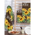 thumbnail image 2 of Sunflowers Kitchen Dish Towels for Drying Dishes Set of 3, Yellow Summer Botanical Elegant Flowers Wooden Waffle Weave Microfiber Hand Tea Bathroom Towels Quick Dry & Absorbent Towel 15.7x23.6, 2 of 7