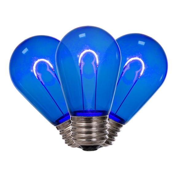 S14 Transp Filament Blue Bulb .6W 10/Bag