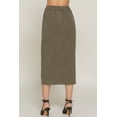 thumbnail image 5 of FashionStream Women's Relaxed Fit Corduroy Pencil Skirt Long Green, 5 of 5