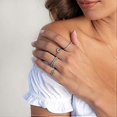 thumbnail image 2 of 14K Gold Plated Solid 925 Sterling Silver CZ Simulated Diamond Stackable Ring Eternity Bands for Women, 2 of 4