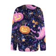 thumbnail image 4 of Halloween Cardigan for Women Funny Pumpkin Bat Womens Cardigan Sweaters Open Knit Utton Down Cropped Long Sleeve Fall Winter Fashion Soft Cardigan Sweaters Purple Pink S, 4 of 6