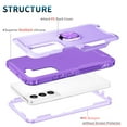 thumbnail image 2 of SaniMore for Samsung Galaxy S23 Multi-Functional Case, 3-Layer Protection Magnetic Cover Support Car Mount & 360° Rotatable Ring Kickstand Full Body Shockproof Protective Shell, Purple, 2 of 7