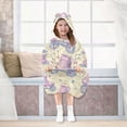 thumbnail image 7 of FORMRS Wearable Blanket Hoodie with Sleeves for Kids Cozy Flannel Sweatshirt, Roller Disco, 7 of 7