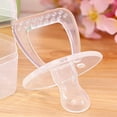 thumbnail image 3 of Ludlz 100% Soft Silicone One Piece Pacifier for Babies 0-6 Months, Orthodontic Nipple, BPA-Free,Sterilizing Case Baby Boys Girls Infant Dummy Safety Silicone Nipple Pacifier Teether Soother, 3 of 6
