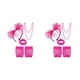thumbnail image 2 of Moyic 1 juego de disfraces individuales de estilo retro de los años 80, luminosa, accesorios de Cosplay misteriosos, estilo 1, rosa y rojo estilo 1 rosa rojo 2piezas Moyic CBP382788, 2 of 6