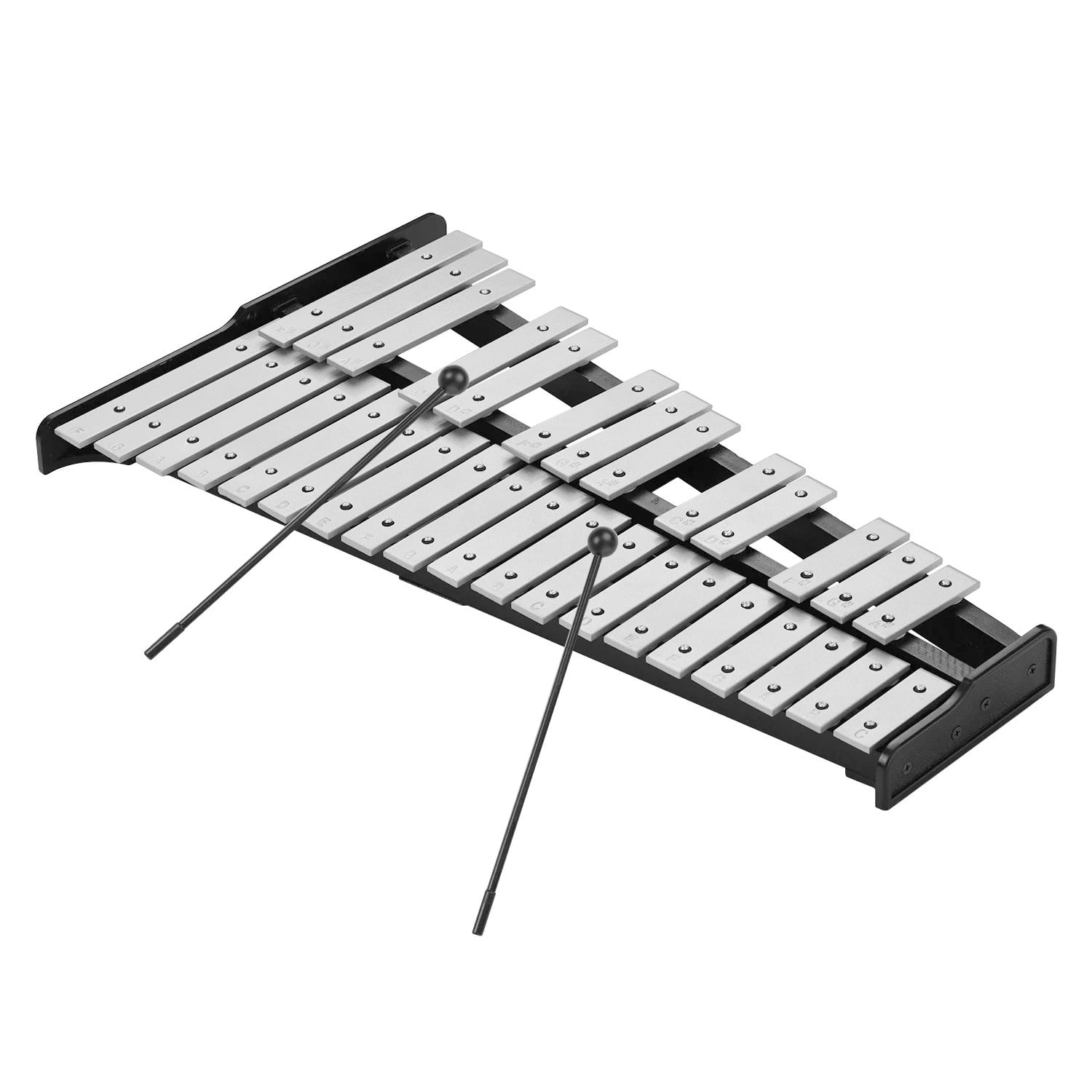 32Note Xylophone Glockenspiel Wooden Base Aluminum Bars with Mallets