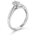 thumbnail image 3 of Gem Stone King 10K White Gold Lab Grown Diamond Solitaire Engagement Ring for Women | 0.40 Cttw | Oval 6X4MM | Gemstone Birthstone | DEF Color | VVS-VS Clarity | Available in Size 5,6,7,8,9, 3 of 4